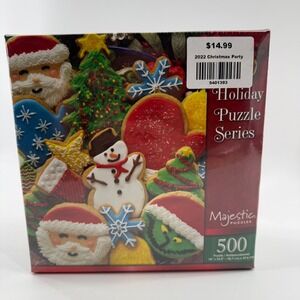 NEW Majestic Puzzles 500pc Jigsaw Puzzle Christmas Cookies Holiday Series Gift